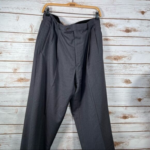 Valentino UOMO Super 120s Grey Dress Pants 52 R - Picture 6 of 16
